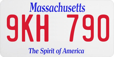 MA license plate 9KH790