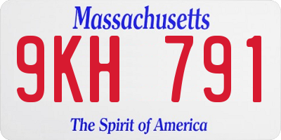MA license plate 9KH791