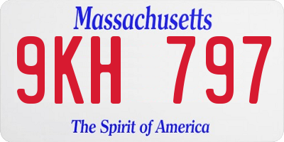 MA license plate 9KH797