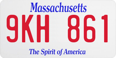 MA license plate 9KH861