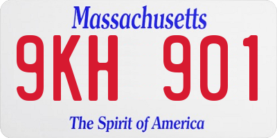 MA license plate 9KH901