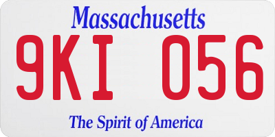 MA license plate 9KI056