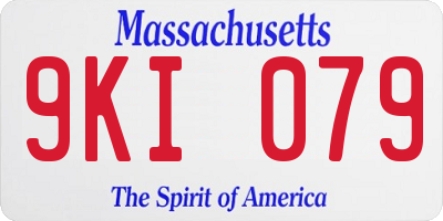 MA license plate 9KI079