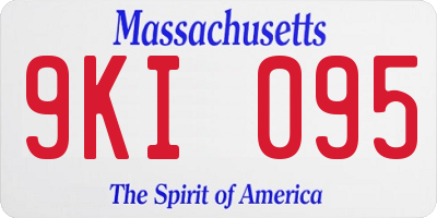 MA license plate 9KI095