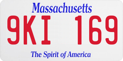 MA license plate 9KI169
