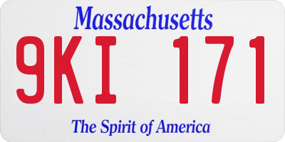MA license plate 9KI171