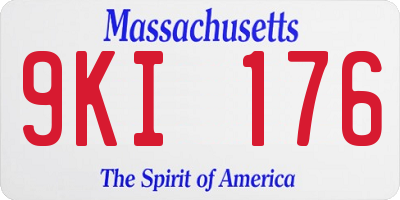 MA license plate 9KI176