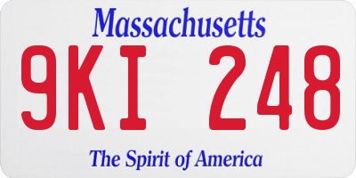 MA license plate 9KI248