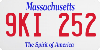 MA license plate 9KI252