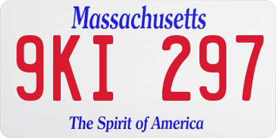 MA license plate 9KI297