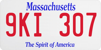 MA license plate 9KI307