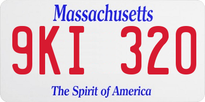 MA license plate 9KI320