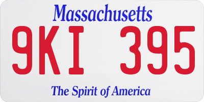 MA license plate 9KI395
