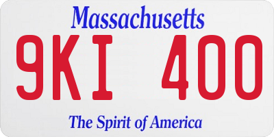 MA license plate 9KI400