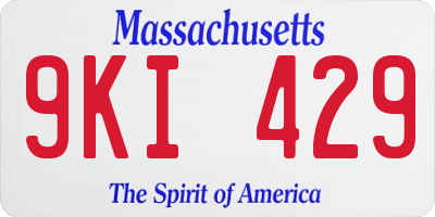 MA license plate 9KI429