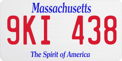 MA license plate 9KI438