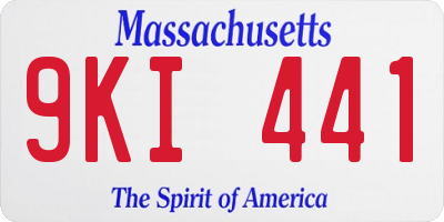 MA license plate 9KI441