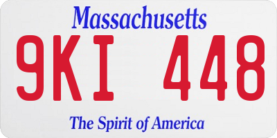 MA license plate 9KI448
