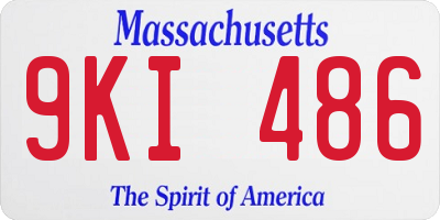 MA license plate 9KI486