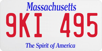 MA license plate 9KI495