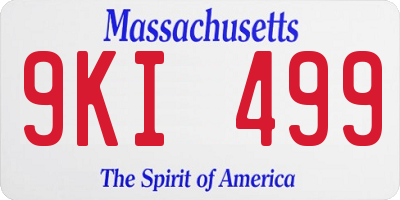 MA license plate 9KI499