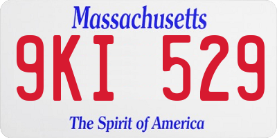 MA license plate 9KI529