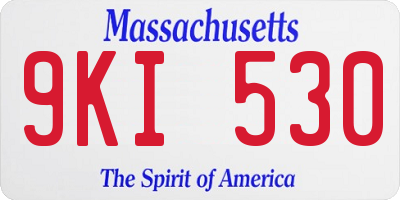 MA license plate 9KI530