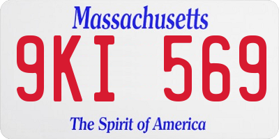 MA license plate 9KI569