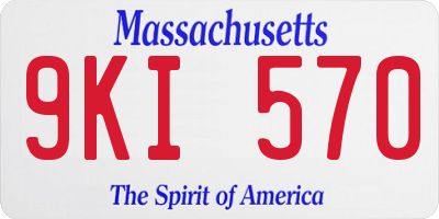 MA license plate 9KI570