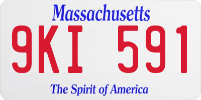 MA license plate 9KI591