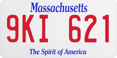 MA license plate 9KI621