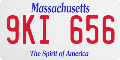 MA license plate 9KI656