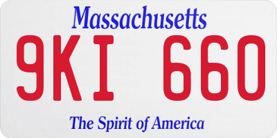 MA license plate 9KI660