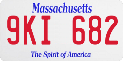 MA license plate 9KI682