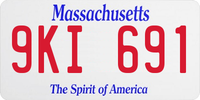 MA license plate 9KI691