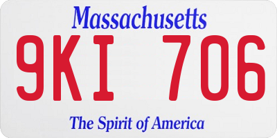 MA license plate 9KI706