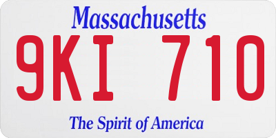 MA license plate 9KI710