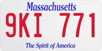 MA license plate 9KI771
