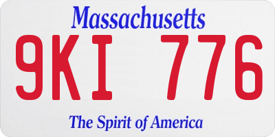 MA license plate 9KI776