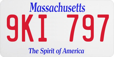 MA license plate 9KI797