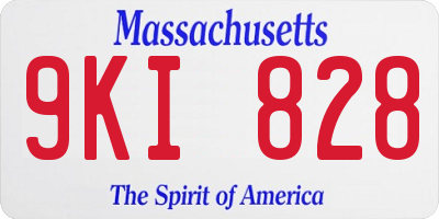 MA license plate 9KI828