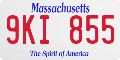 MA license plate 9KI855