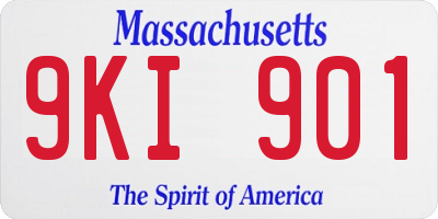MA license plate 9KI901