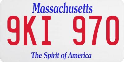 MA license plate 9KI970