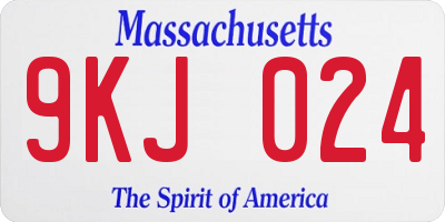 MA license plate 9KJ024