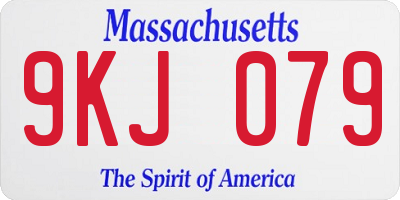 MA license plate 9KJ079