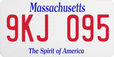 MA license plate 9KJ095