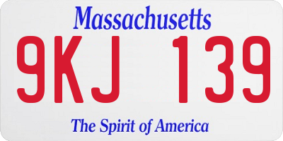 MA license plate 9KJ139