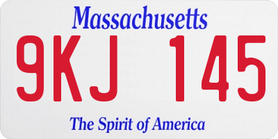 MA license plate 9KJ145