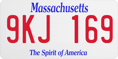 MA license plate 9KJ169